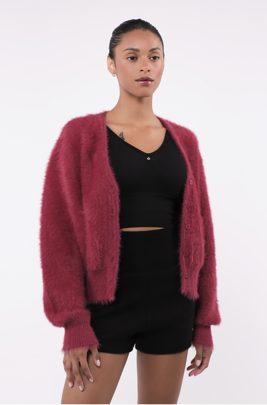 SC243 ANGORA CARDIGAN BURGANDY サイズ: ONESIZE