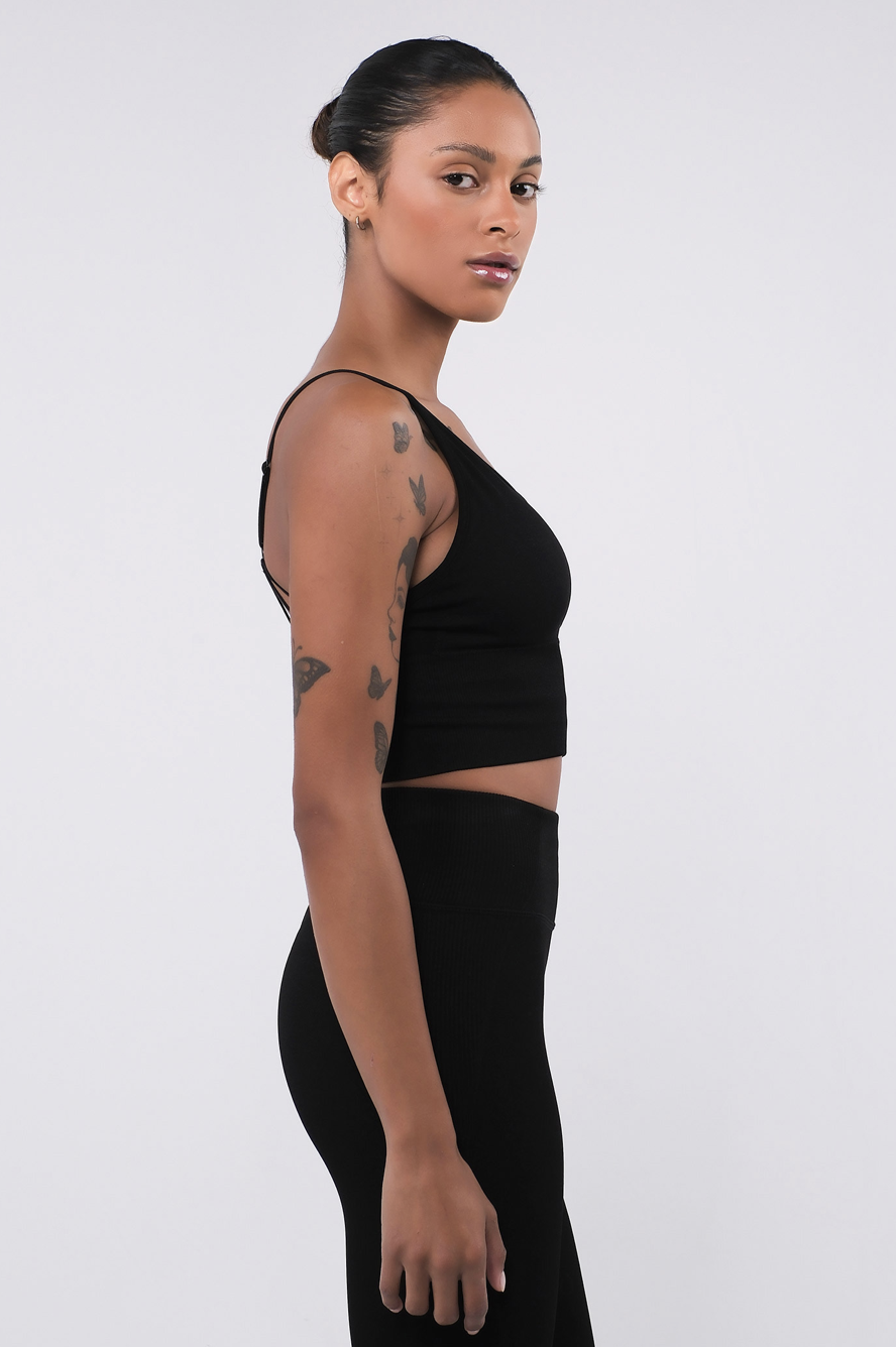 TB002 SEAMLESS BRATOP BLACK サイズ: S/M