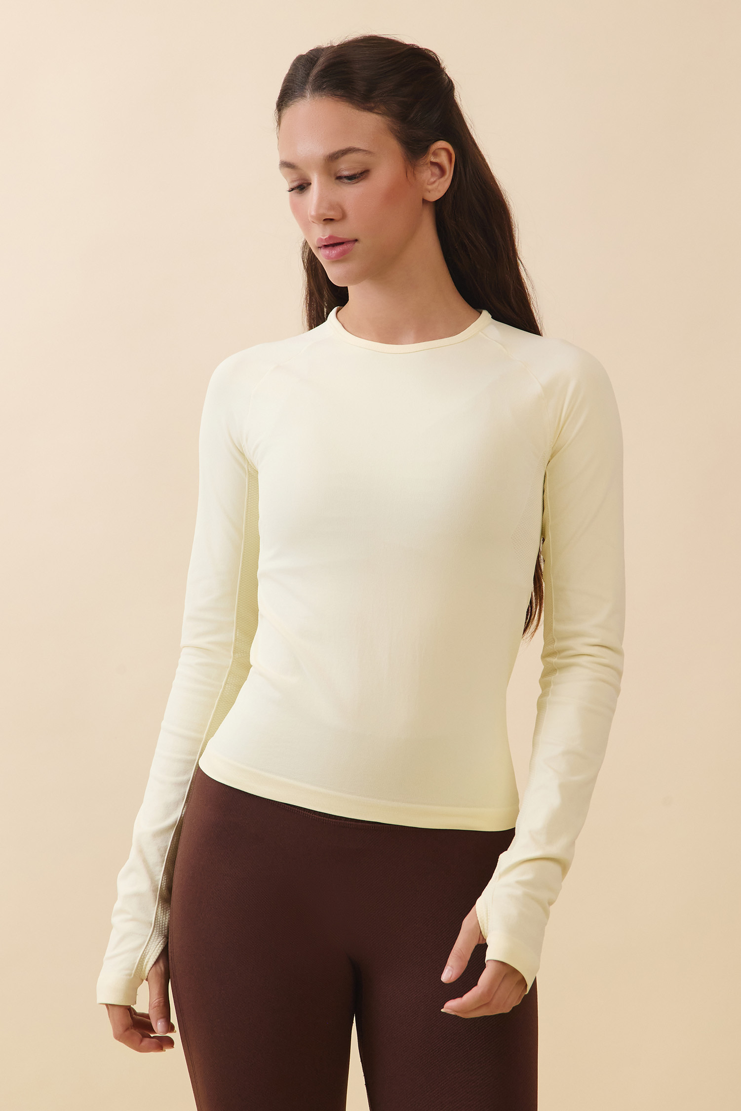 TL131 ALL-DAY LONG TEE L.YELLOW SOLID