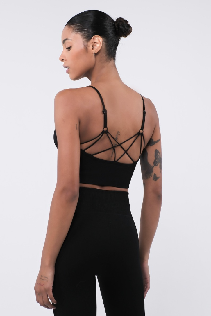 TB002 SEAMLESS BRATOP BLACK サイズ: S/M