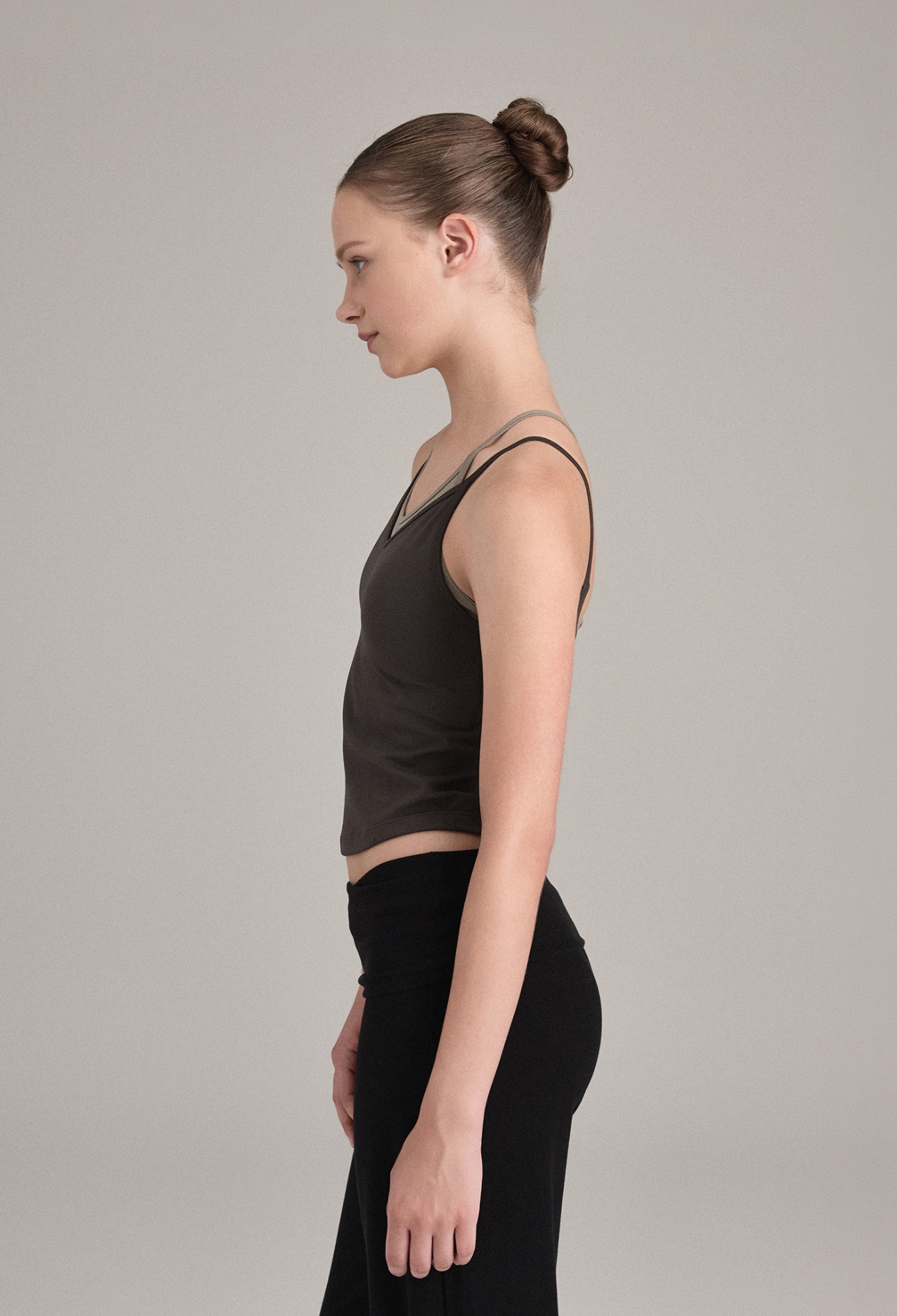 TT059 MOVE TANK BROWN COMBI サイズ: S/M