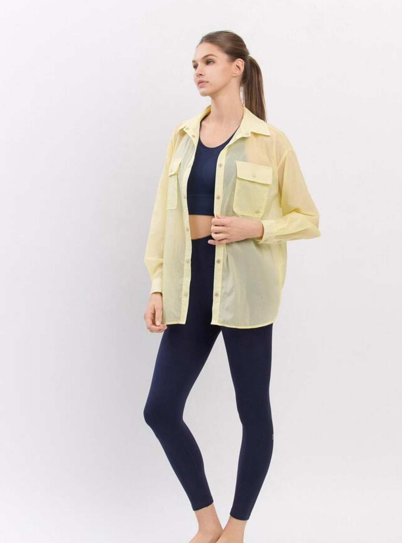 ST181 BACK SLIT SHIRT YELLOW サイズ: ONESIZE