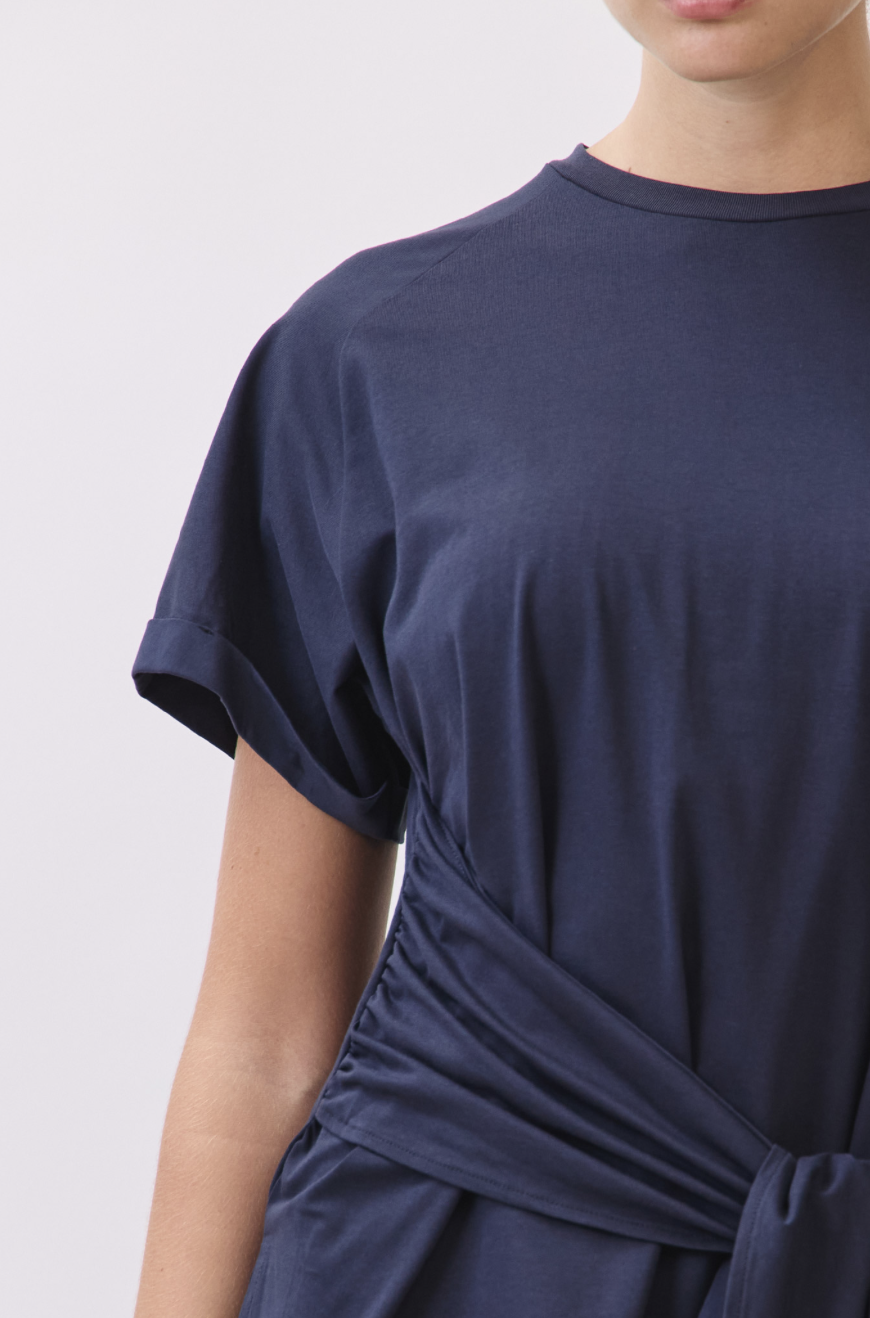 TS115 BELTED T-SHIRT D.GRAY サイズ: S/M