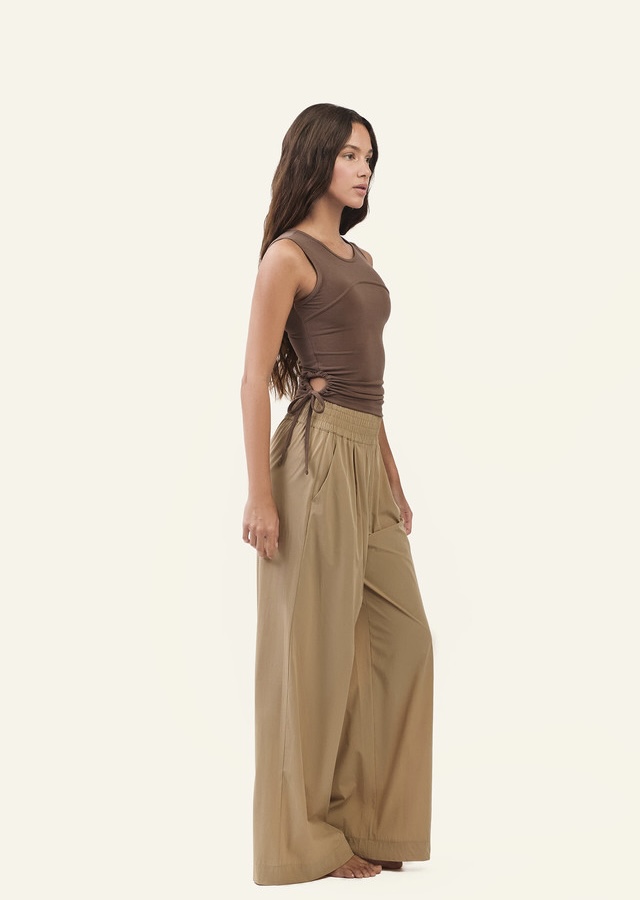 TS135 CONTOUR STRING SLEEVELESS MILK CHOCOLATE SOLID サイズ: S