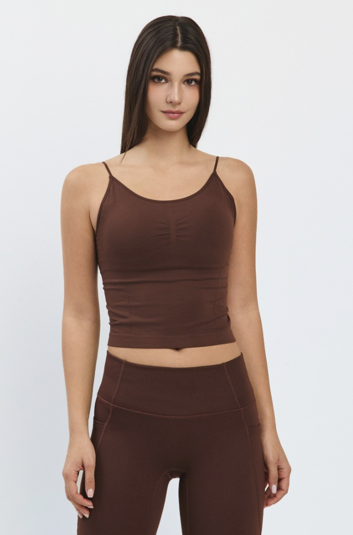 TT024 SEAMLESS TANKTOP BROWN