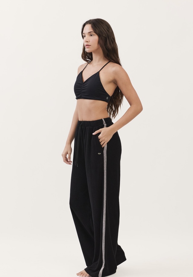 PJ487 LINE TERRY PANTS BLACK SOLID サイズ: ONESIZE