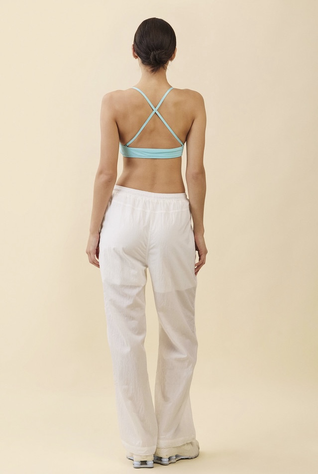 TB014 SHIRRED CROSS-BACK BRA TOP MINT SOLID サイズ: S/M