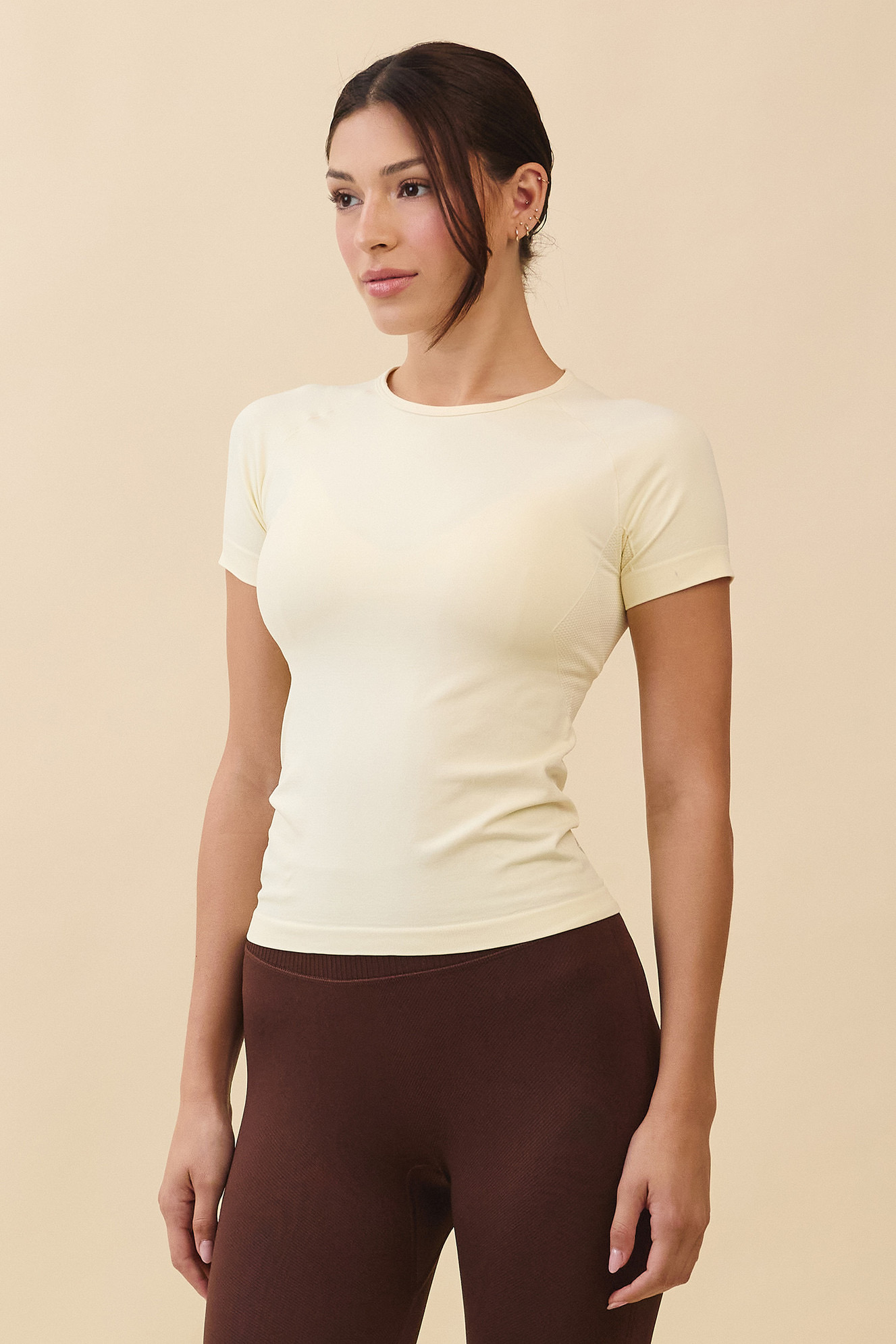 TS133 ALL-DAY SHORT TEE L.YELLOE SOLID サイズ: S/M