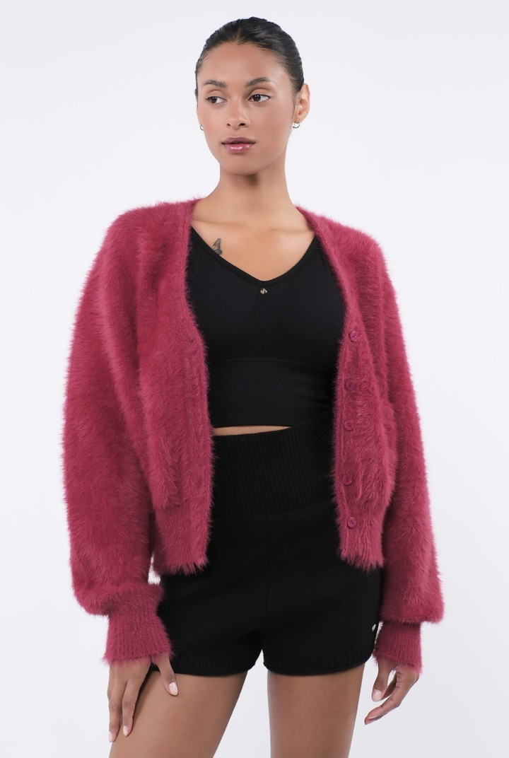 SC243 ANGORA CARDIGAN BURGANDY サイズ: ONESIZE