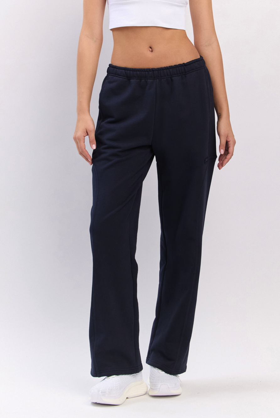 PJ461 RIBBED BLOCK PANTS NAVY サイズ: ONESIZE