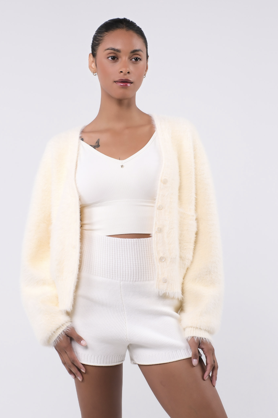 SC243 ANGORA CARDIGAN YELLOW サイズ: ONESIZE