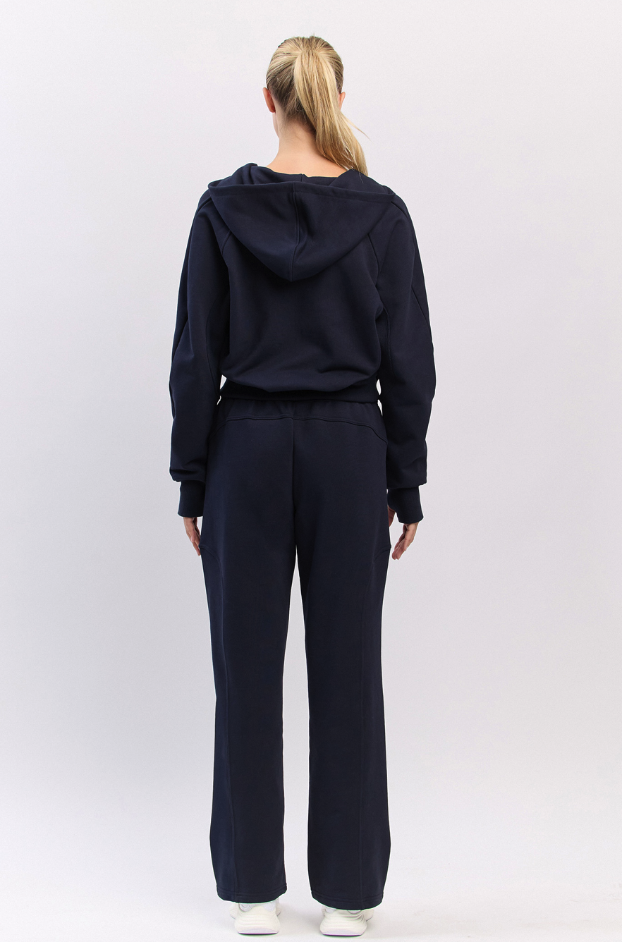 TZ141 RIBBED BLOCK ZIP-UP NAVY サイズ: ONESIZE