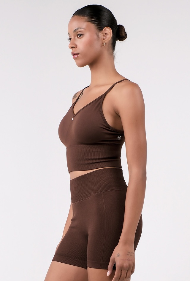 JK01 SIGNATURE BRATOP BROWN サイズ: XS