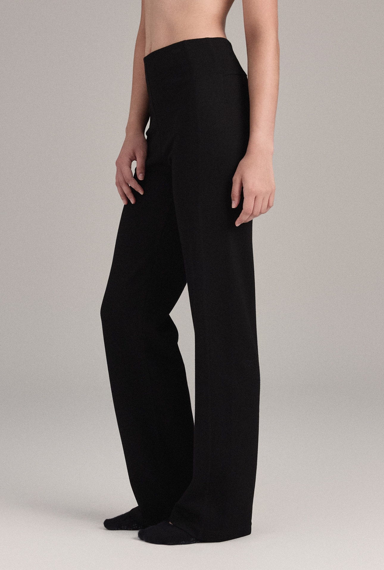 PL456 HIDDEN WAIST PANTS BLACK SOLID サイズ: S/M