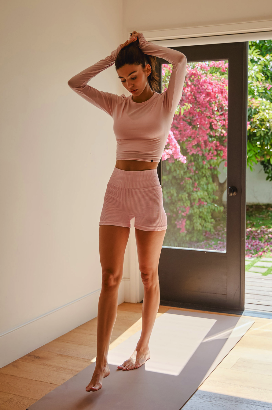 PS021 THERMO SHORTS PINK サイズ: S/M