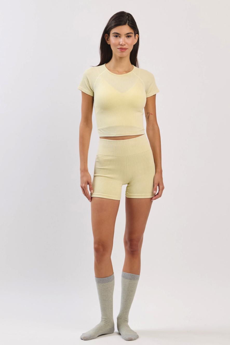 TS006 WAFFLE TOPYELLOW FADE サイズ: S/M