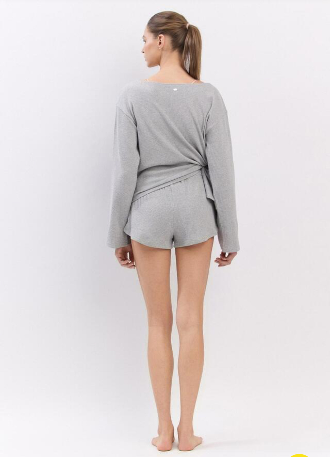 PS465 WAFFLE SHORTS M.GRAY サイズ: S/M