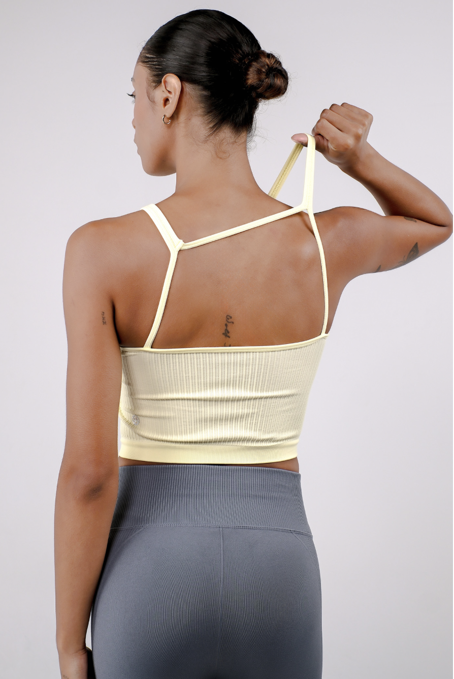 TB039 SPIRAL TANK YELLOW サイズ: S/M