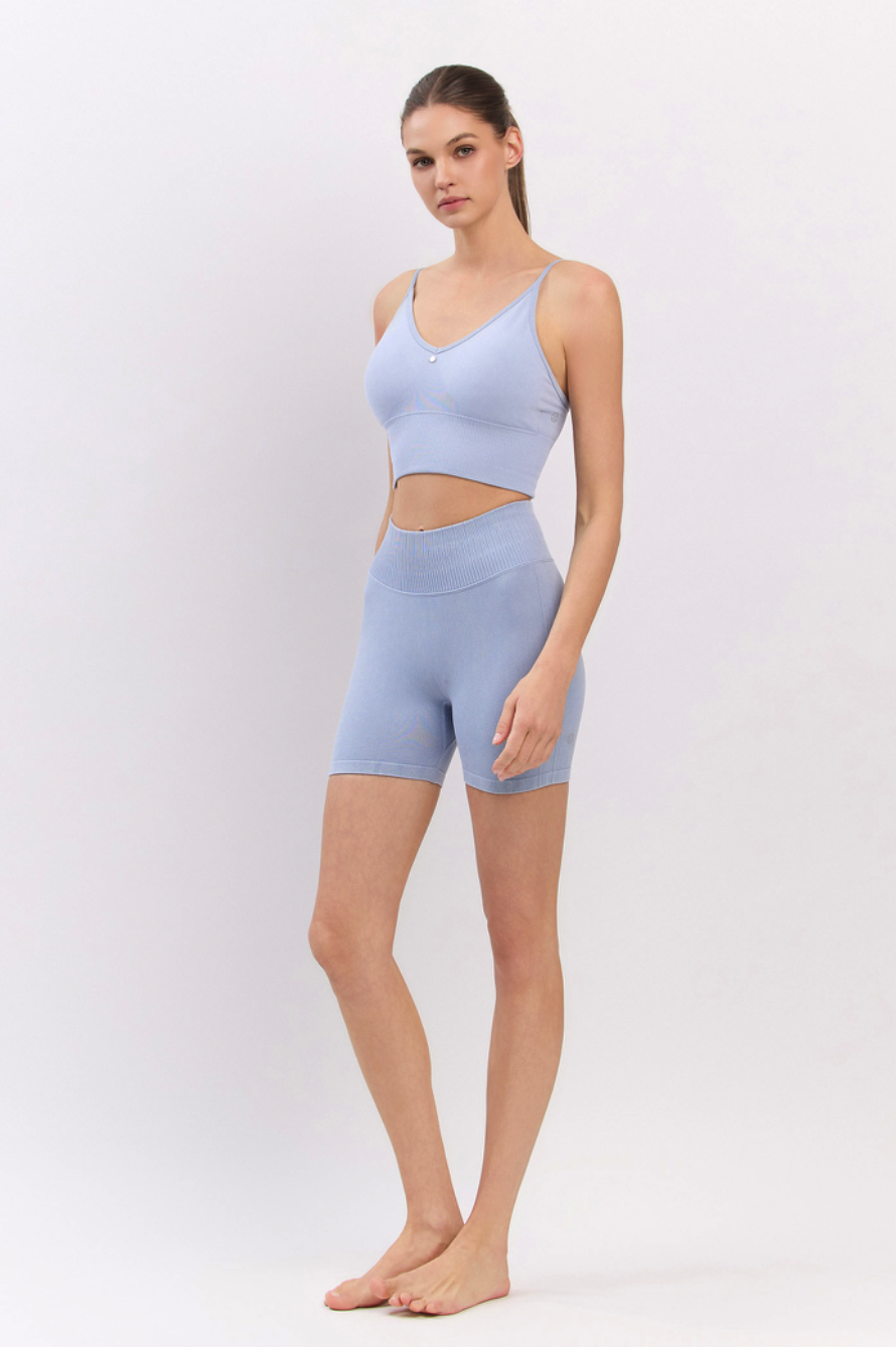 PS020 TWILL 3/4 LEGGINGS SKYBLUE FADE サイズ: S/M