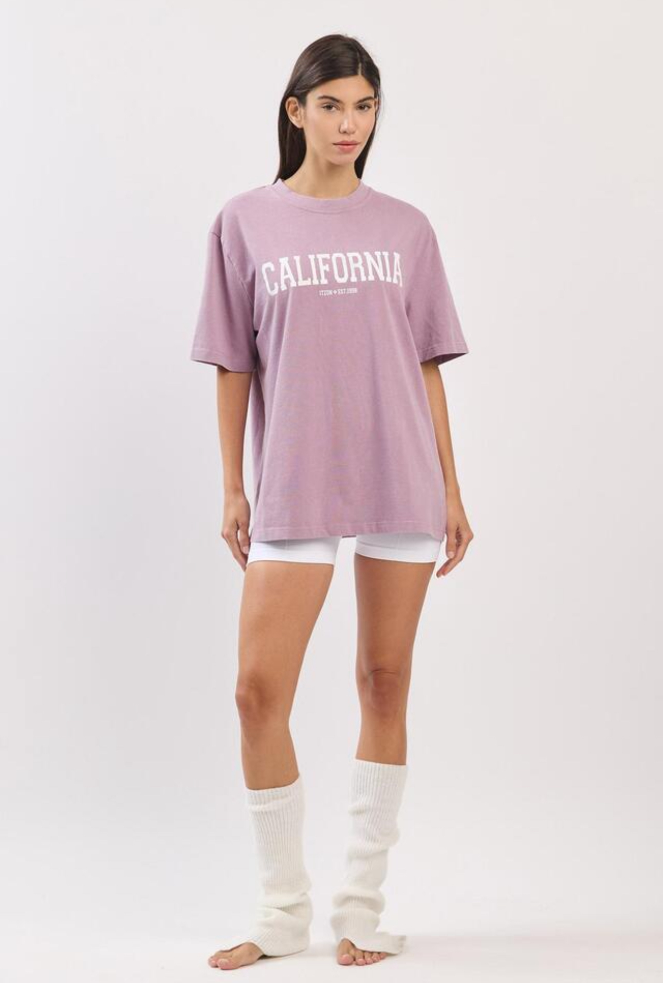TS108 WASHED LOGO T-SHIRTS LAVENDER FADE サイズ: S/M