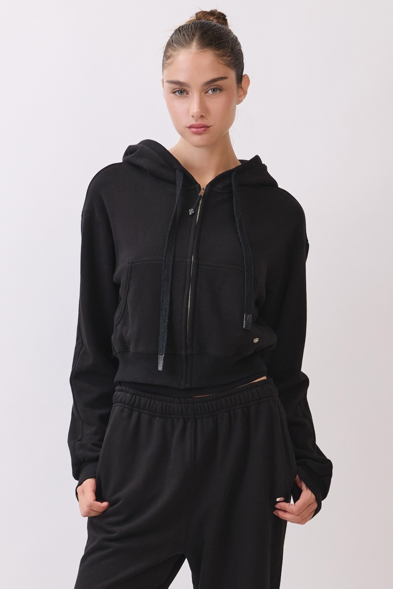 TZ153 ZIP-UP HOODIE BLACK サイズ: F