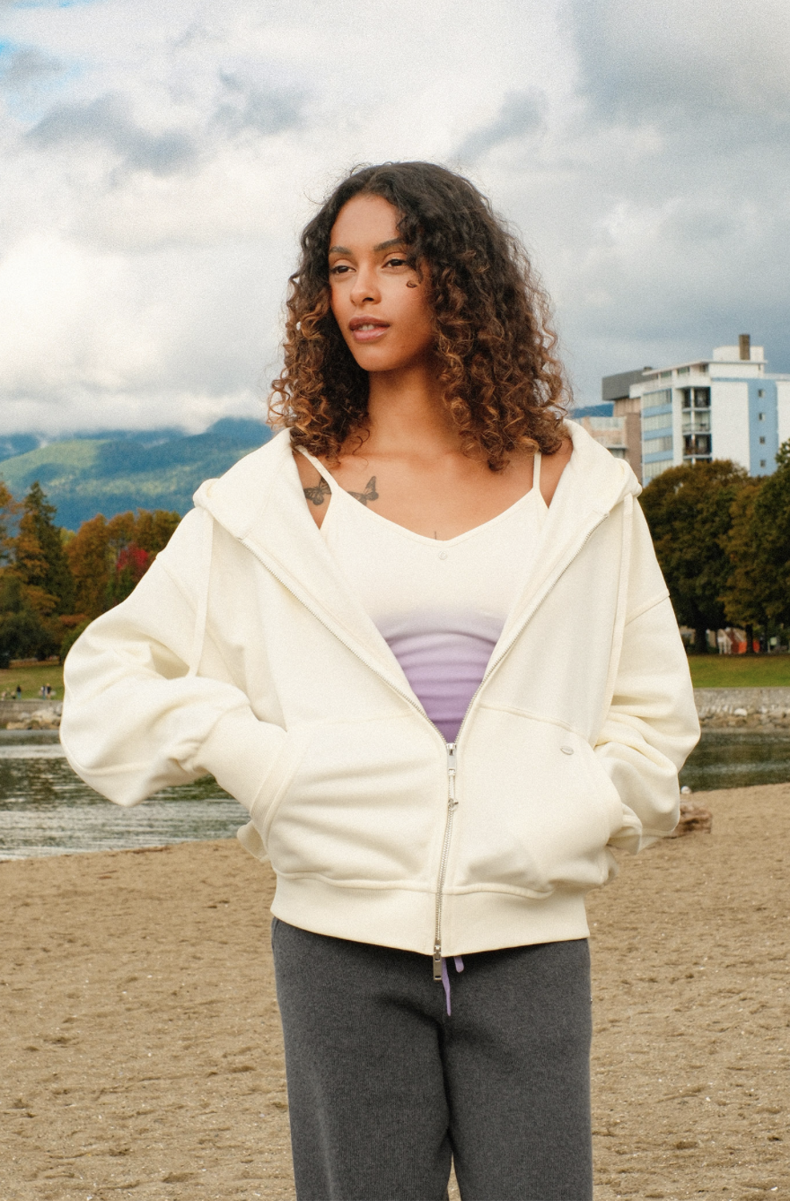 TZ152 ZIP-UP HOODIE WHITE サイズ: ONESIZE