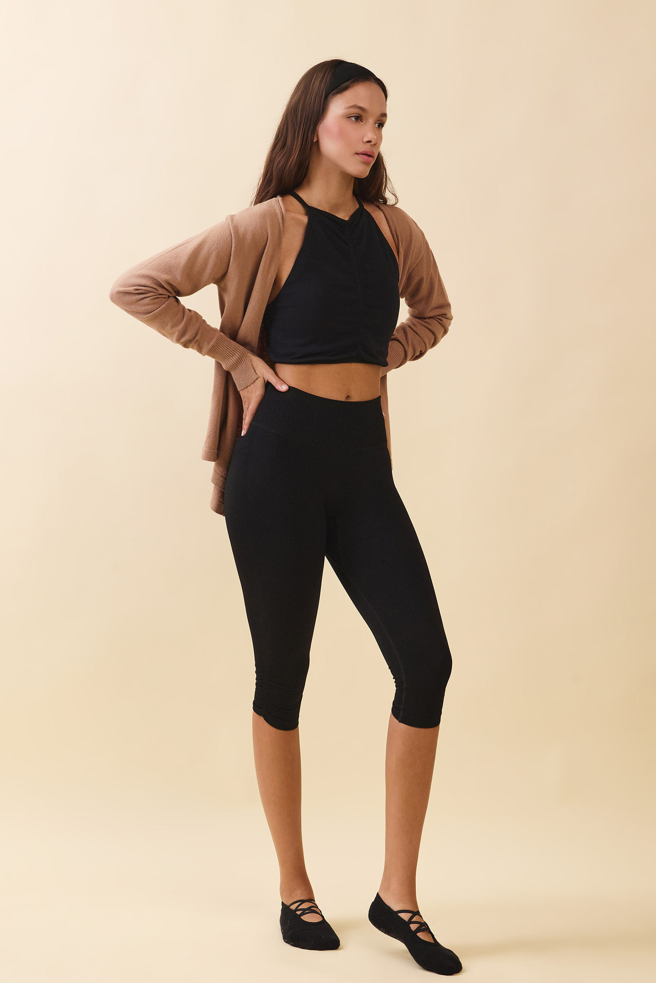 SC233 WRAP-TIE CARDIGAN D.BEIGE サイズ: F