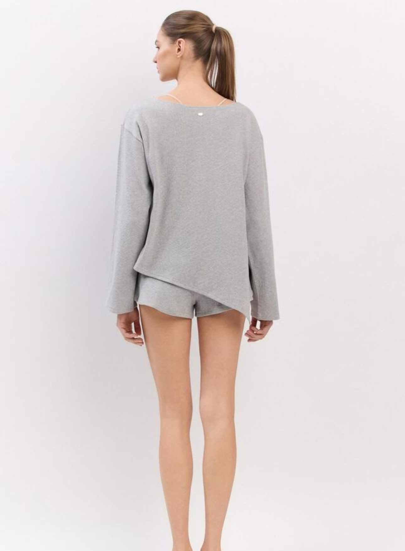 TL126 WAFFLE L/S TOP M.GRAY サイズ: ONESIZE