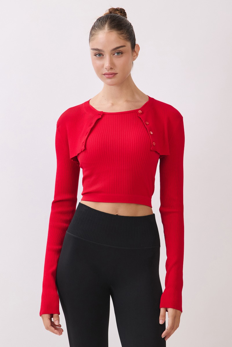 SC231 BOLERO KNIT RED