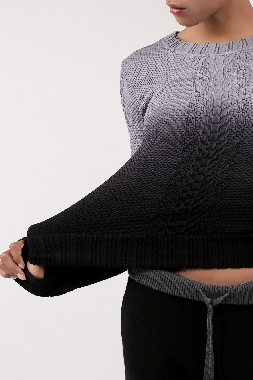 TP141 SPONGE PULLOVER GRAY GRADATION サイズ: S/M