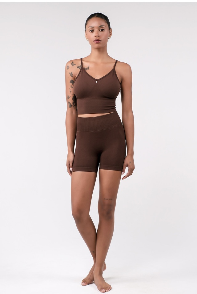 JK01 SIGNATURE BRATOP BROWN サイズ: XS