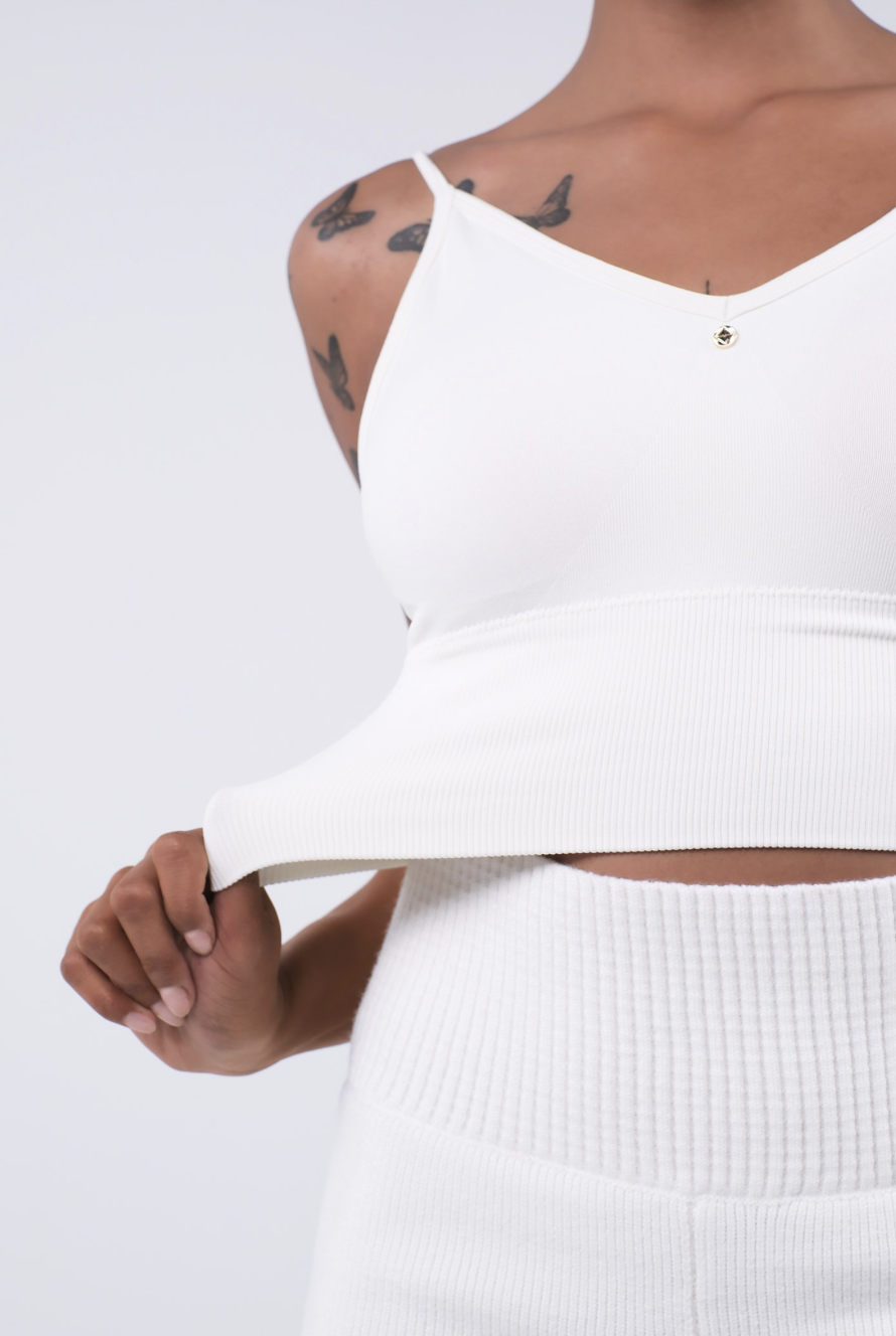 TB002 SEAMLESS BRATOP IVORY サイズ: S/M