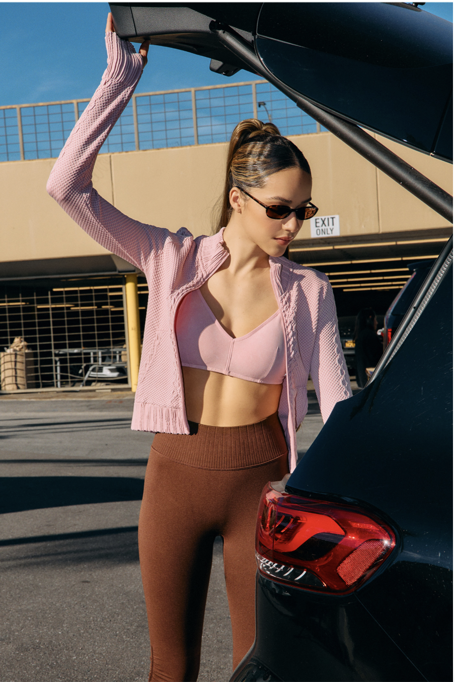 TZ151 SPONGE ZIP-UP MAUVE PINK FADE サイズ: S/M