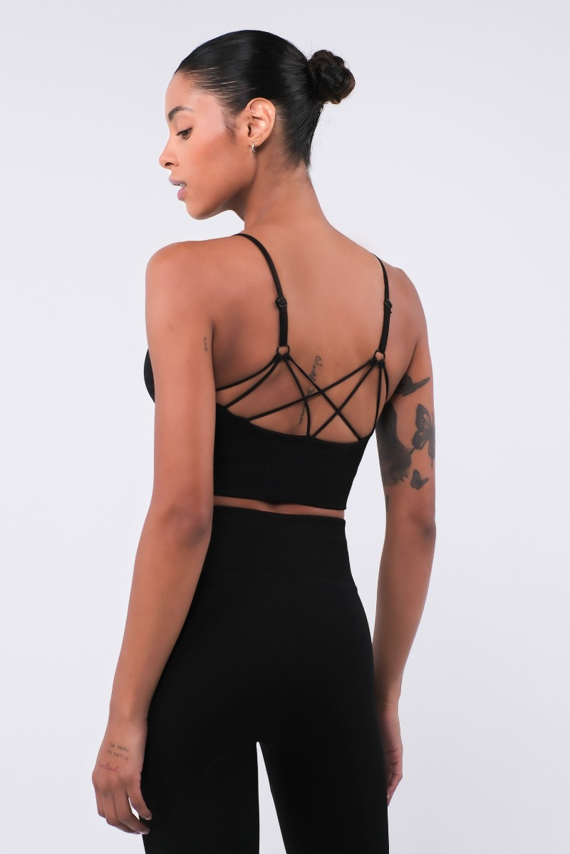 TB002 SEAMLESS BRATOP BLACK