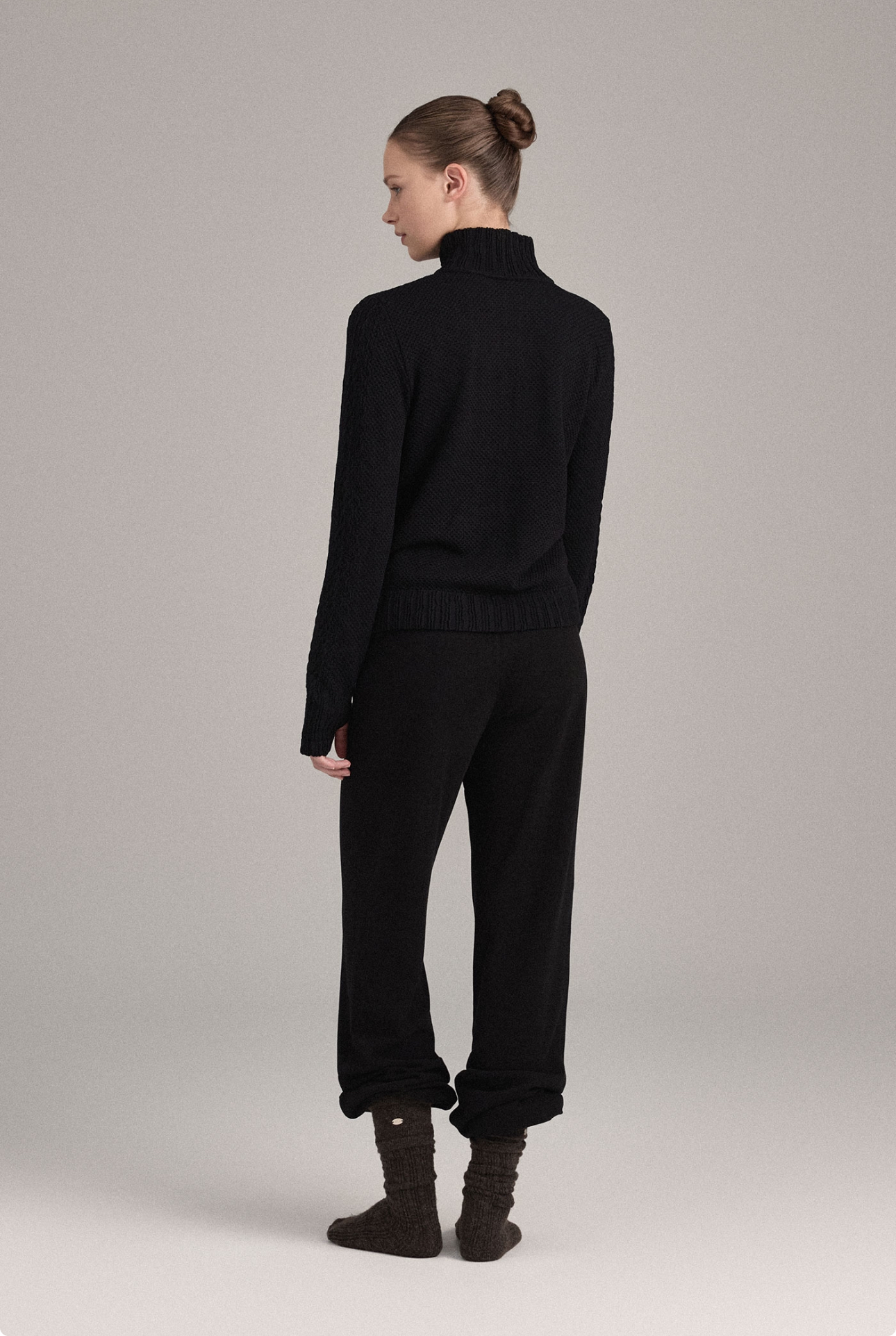 TZ151 SPONGE ZIP-UP BLACK SOLID サイズ: S/M