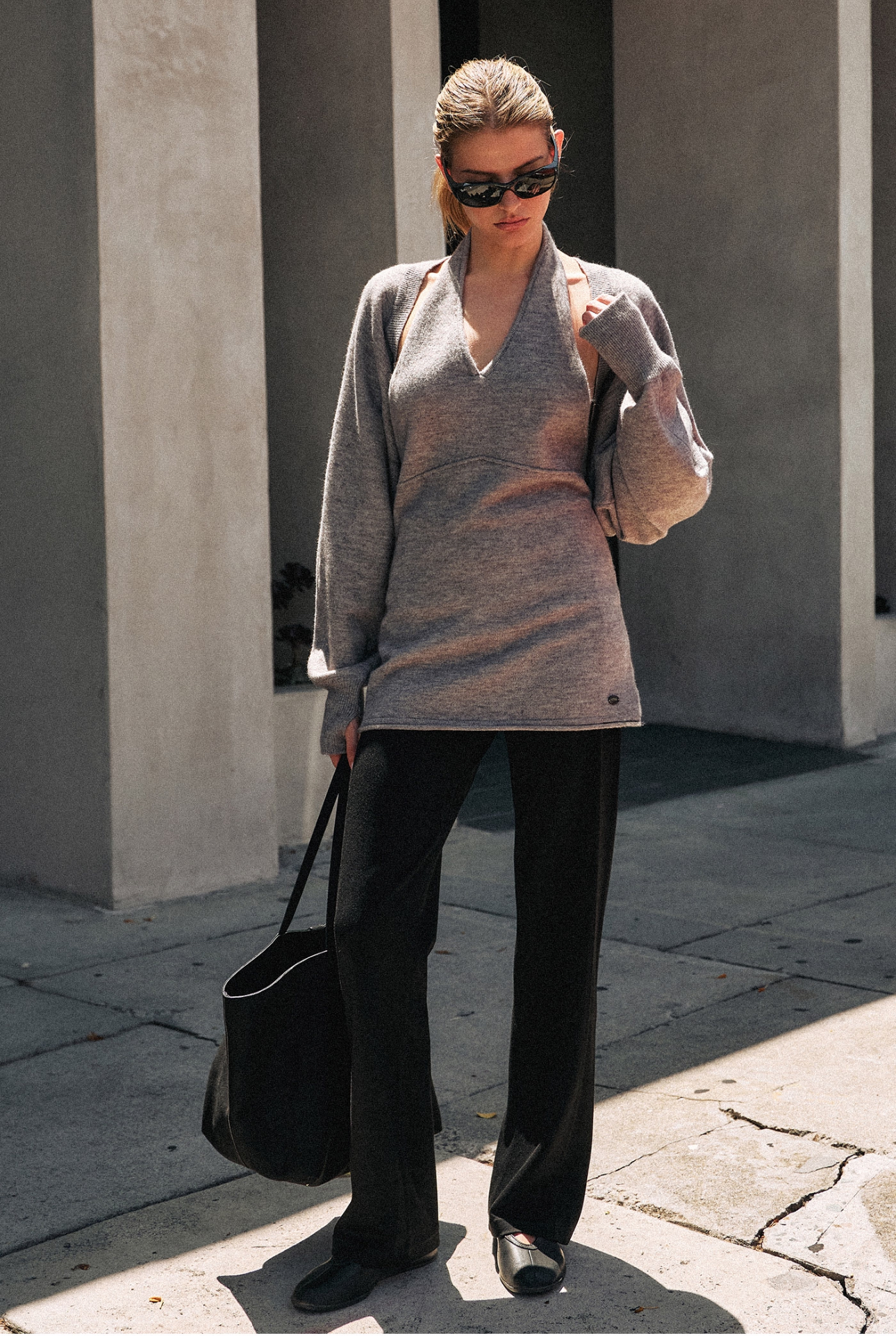 KT251 HALTER-NECK KNIT DRESS M.GRAY SOLID サイズ: F
