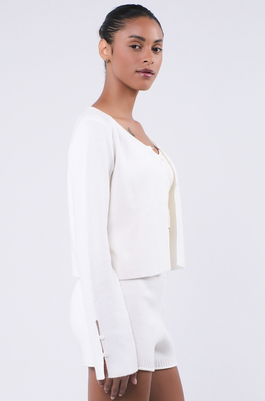 SC244 STRAP CARDIGAN IVORY サイズ: F