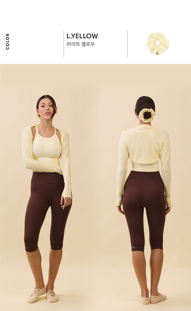 TC183 MELLOW BOLERO + SCRUNCH YELLOW SOLID サイズ: F