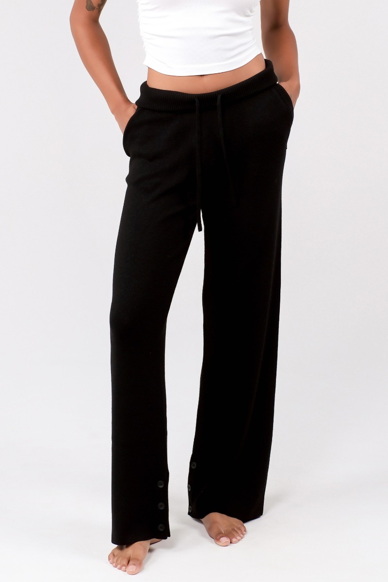 SB291 KNIT PANTS BLACK