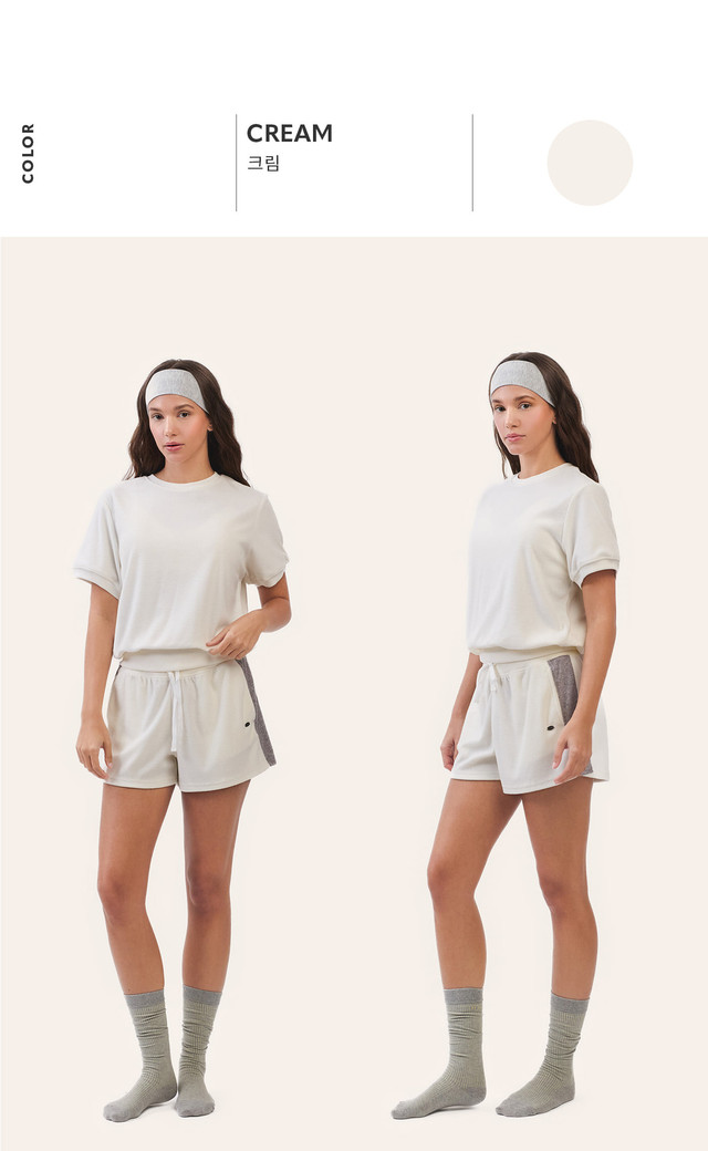 PH464 COMFY TERRY PANTS CREAM SOLID サイズ: SS