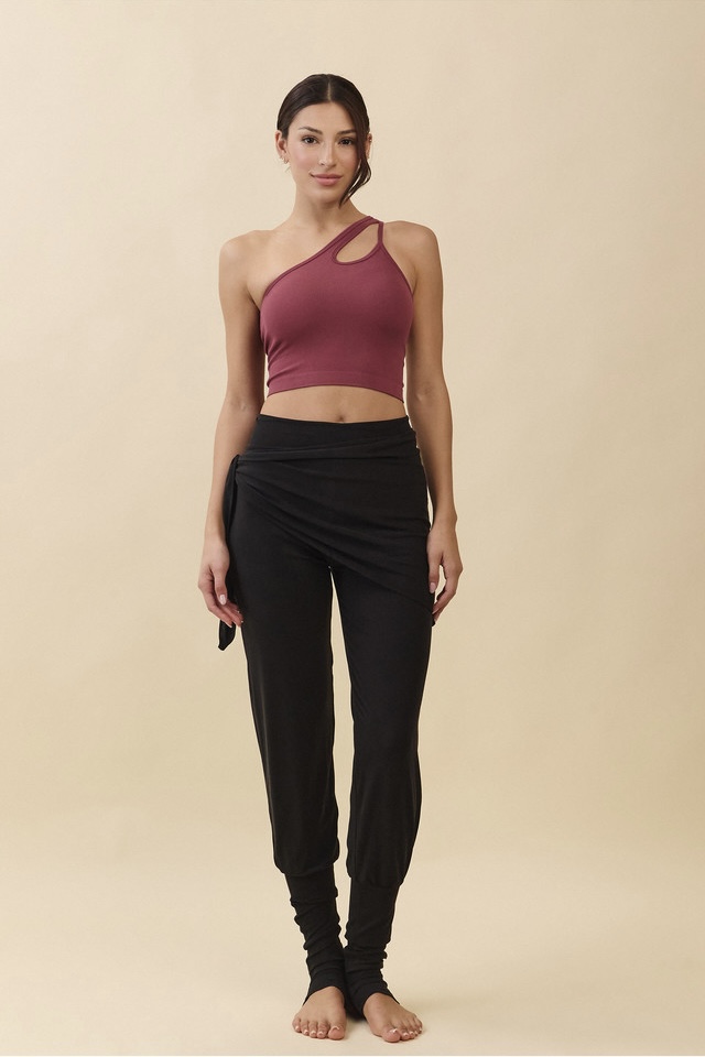 PR473 RELAX WRAP COVER-UP PANTS BLACK SOLID サイズ: S