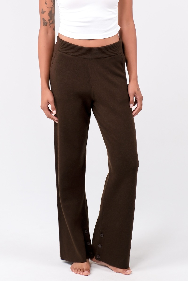 SB291 KNIT PANTS BROWN