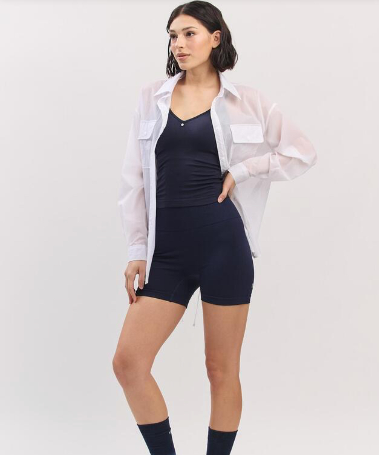 ST181 BACK SLIT SHIRT WHITE サイズ: ONESIZE