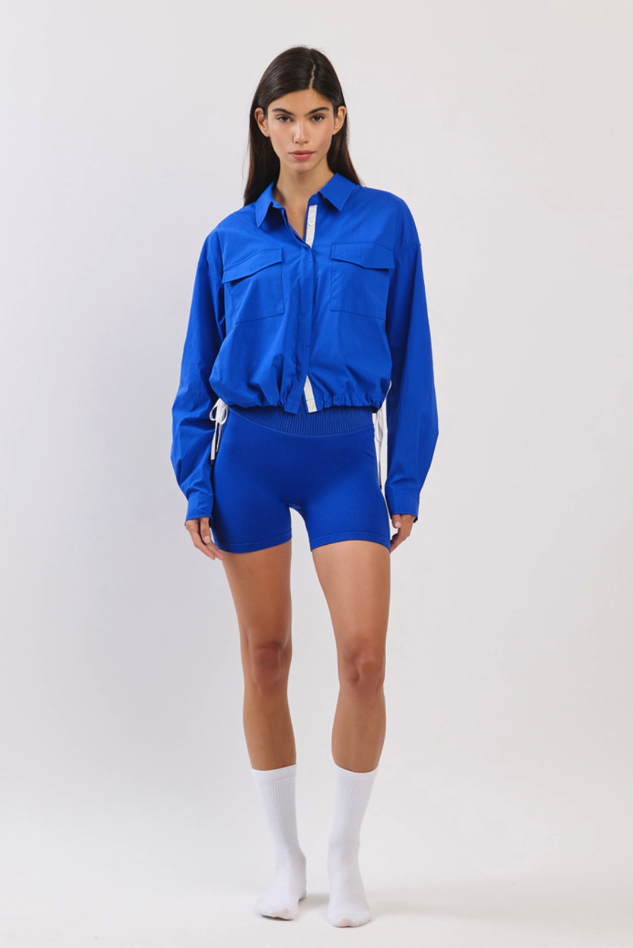 PS020 TWILL 3/4 LEGGINGS BLUE FADE サイズ: S/M