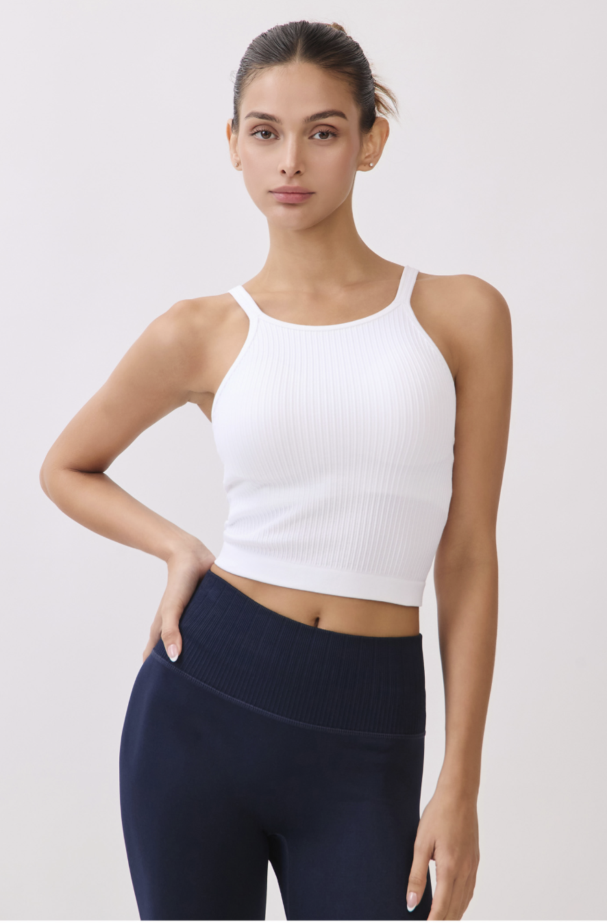 TB039 SPIRAL TANK WHITE サイズ: S/M