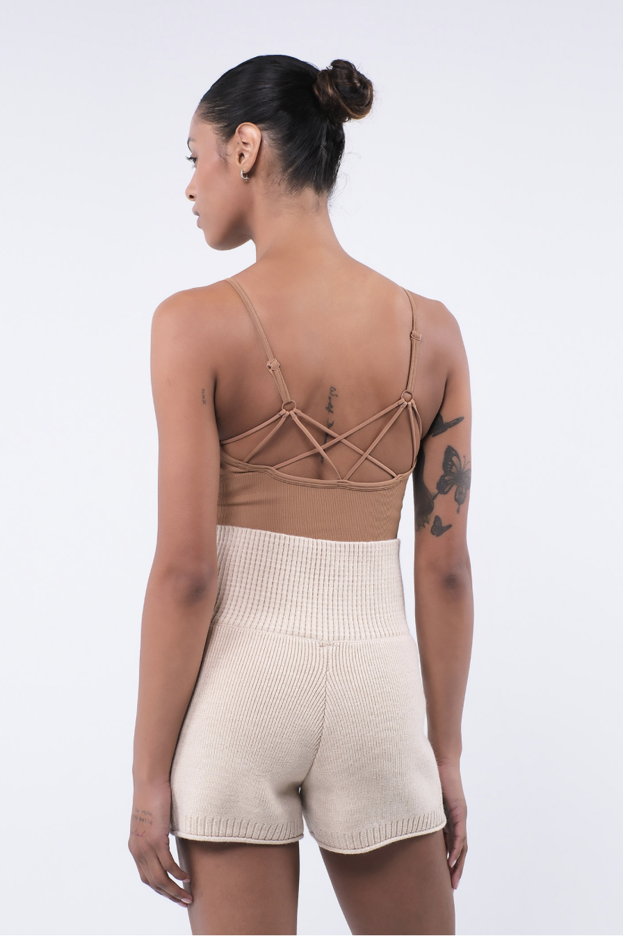 TB002 SEAMLESS BRATOP BEIGE サイズ: S/M