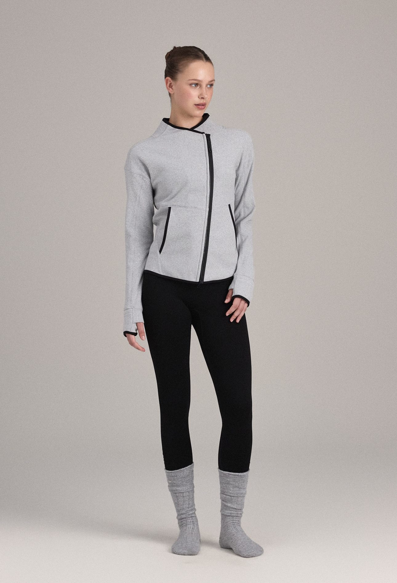 OZ351 ASYMMETRIC ZIP FLEECE JACKET サイズ: SS