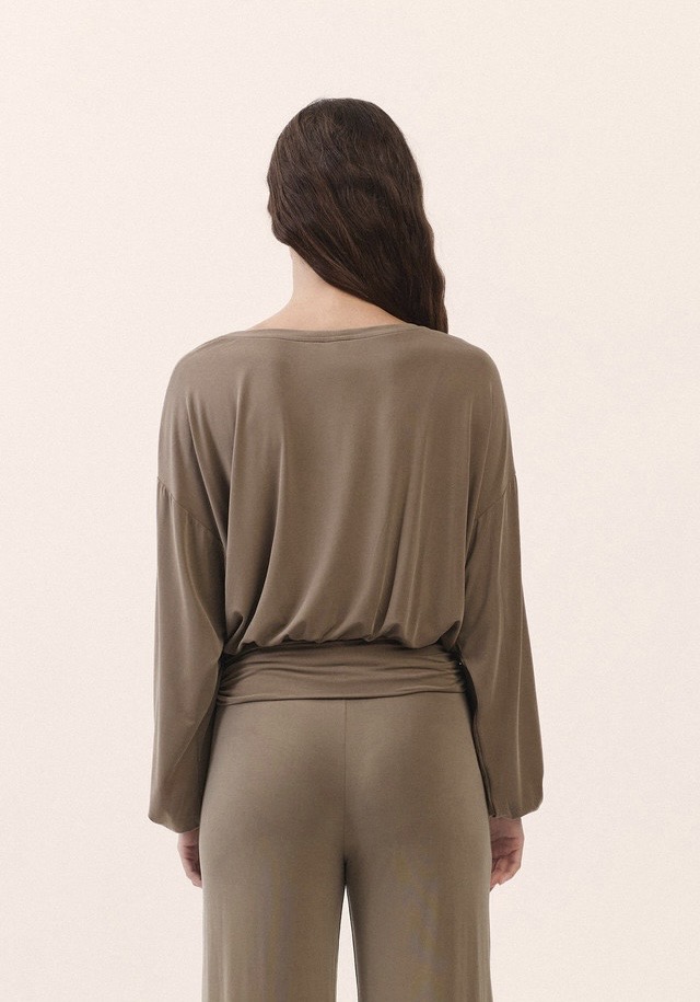 TL137 CUPRA BANDING CROP TEE MILK CHOCOLATE SOLID サイズ: F