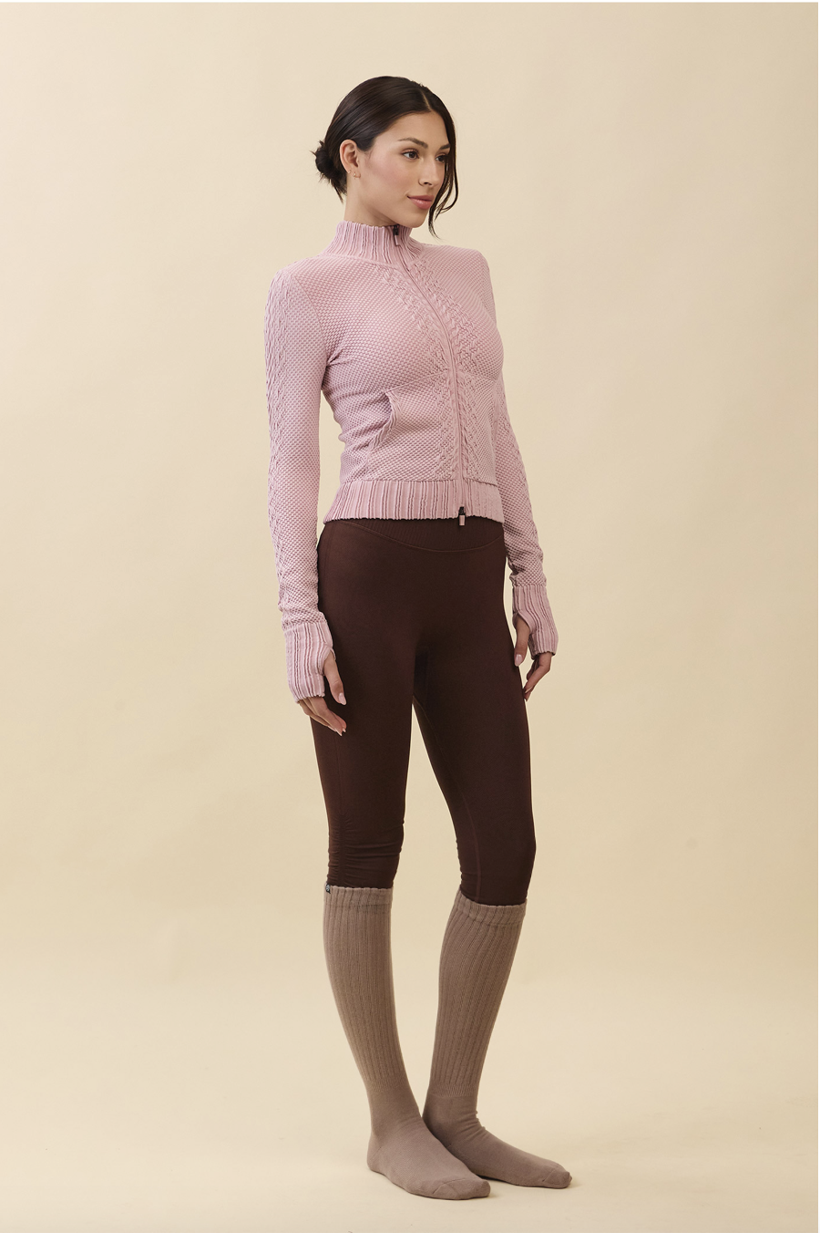 TZ151 SPONGE ZIP-UP MAUVE PINK FADE サイズ: S/M