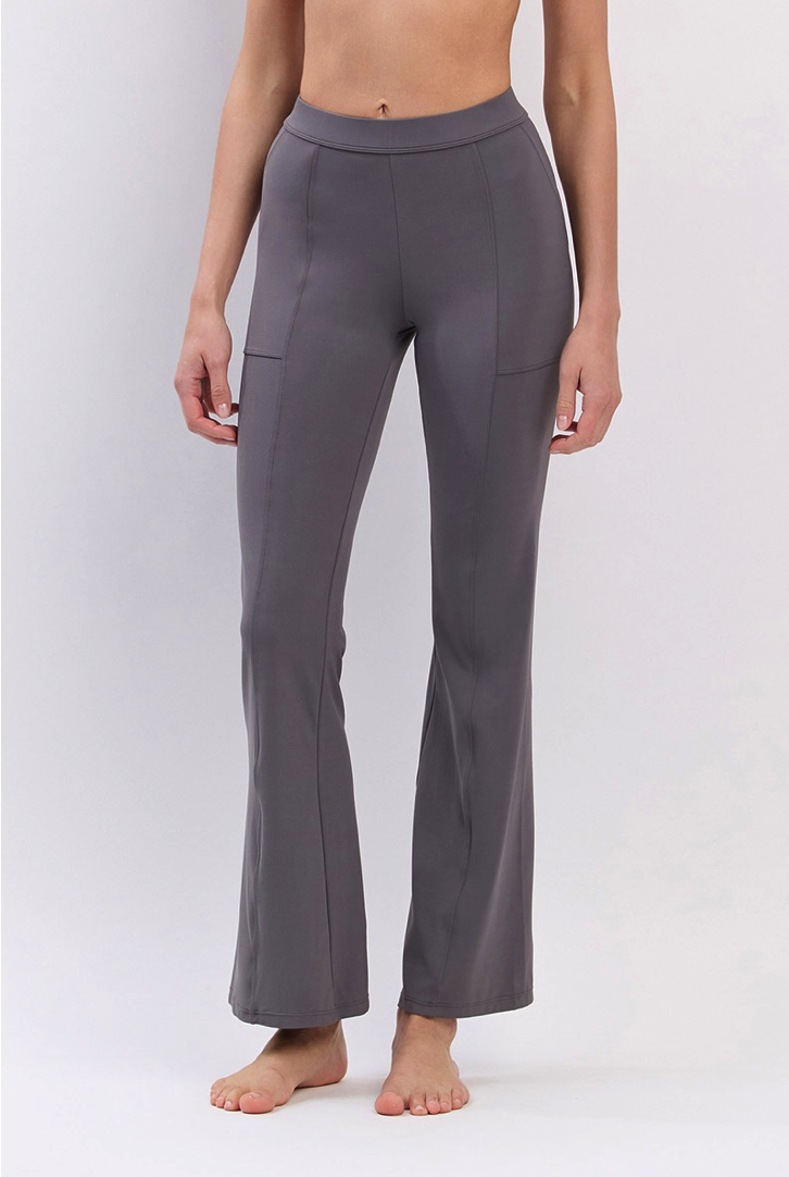 PL408 SLIT BOOT-CUT PANTS CHARCOAL サイズ: S/M